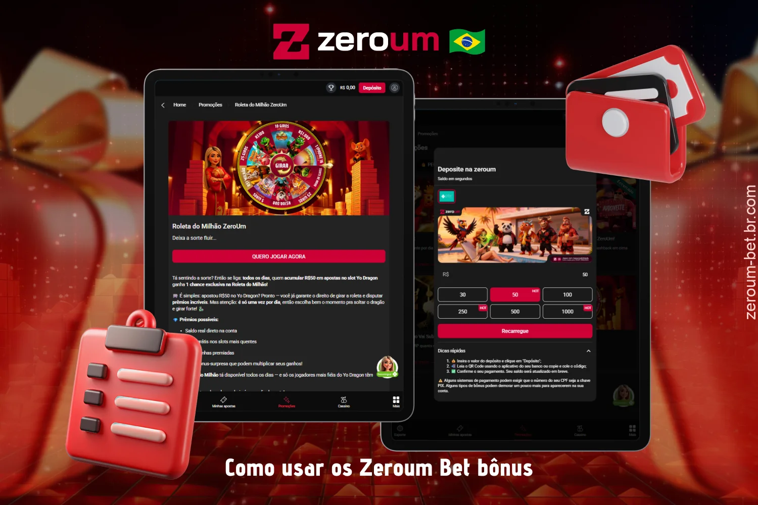 Antes de usar os bônus do Zeroum Bet, é necessário ler os termos e condições